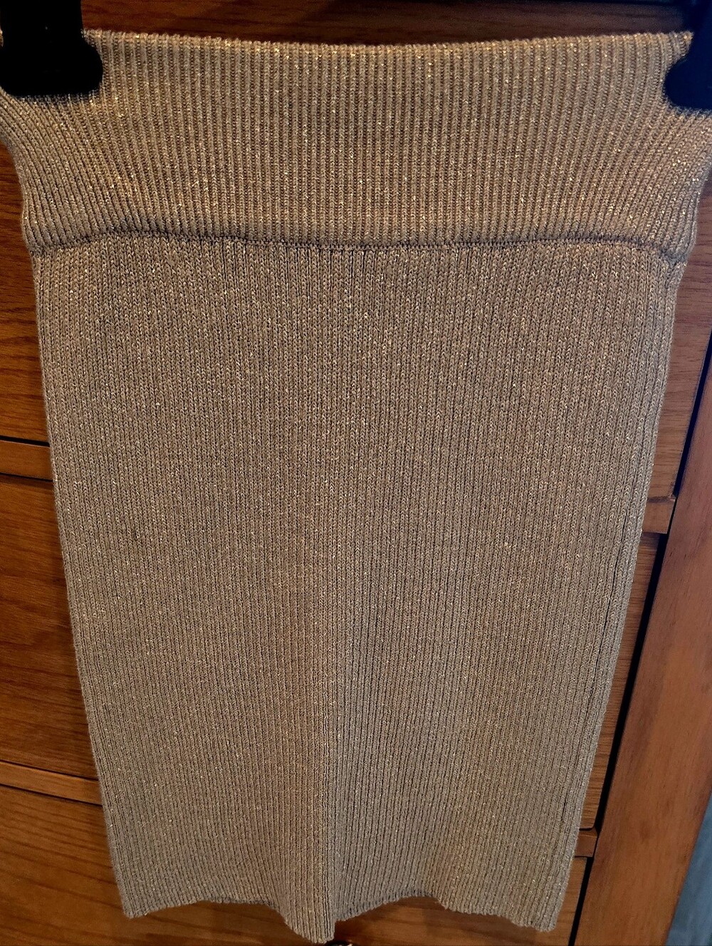 NWT Express XS Shimmering Gold Knit Skirt